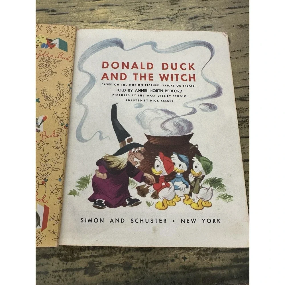 Donald Duck and The Witch Little Golden Book 1953 Edition - 1st Edition